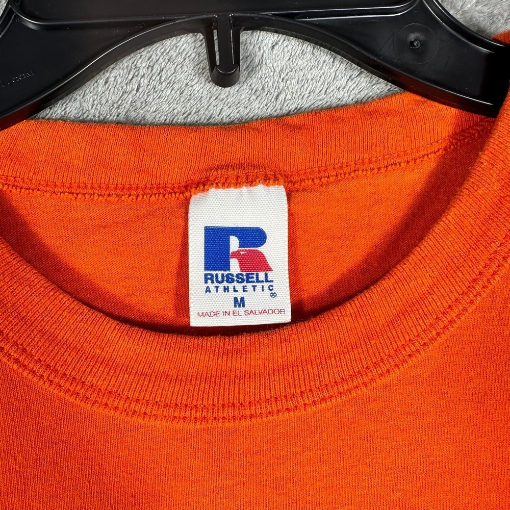 Russell Athletic Clemson Basketball T Shirt Mens Medium Orange Y2K Retro Graphic - Picture 3 of 6